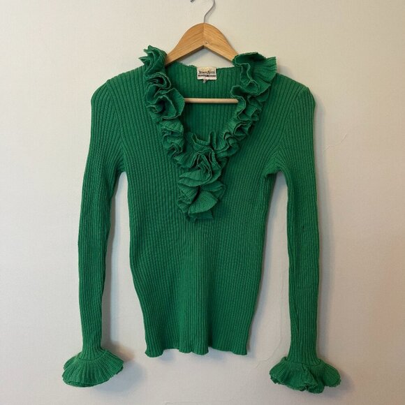 Neiman Marcus Trophy Room Ruffle Sweater - Size S/M - VINTAGE & RARE - Picture 1 of 7